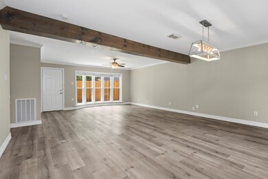 Living / dining room view.