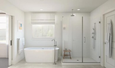 Primary bath with freestanding tub