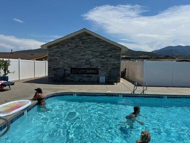 Fireplace at pool bath house