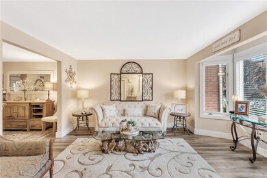 Living room has plenty of room for entertaining.