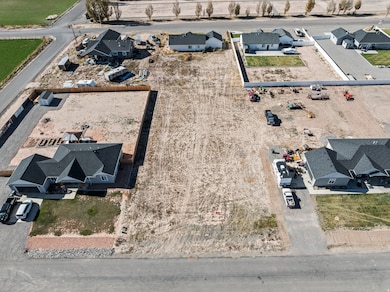 Aerial perspective of suburban area