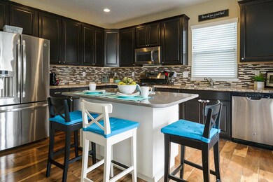 Hoffman Trace kitchen showing refrigerat