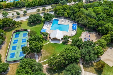 Aerial view of a pool area