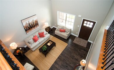 Living Room View From Above 205 Chambers Drive