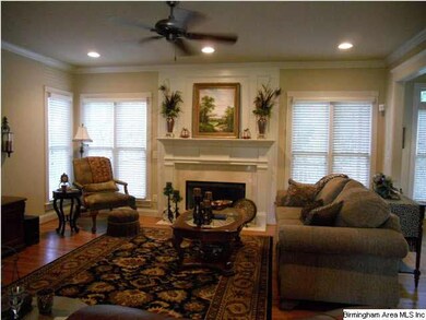 Family/great room with fireplace and hardwood floo