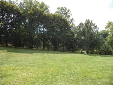 A view of the backyard, lot goes to the tree line.