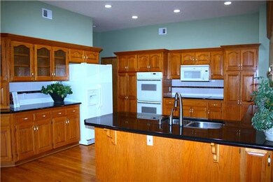 Granite counters, double oven, tons of counter spa