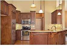 Kitchen Has Granite Counters And Alder Cabinets
