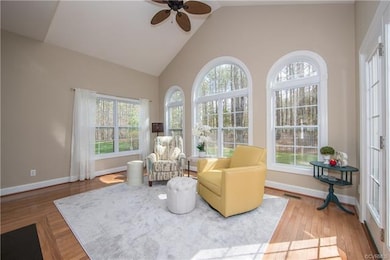 Sunroom with 2 way fireplace