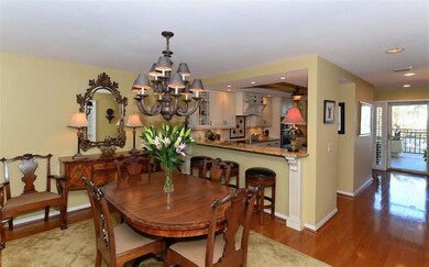Kitchen opens to lovely dining room.