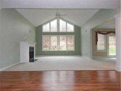 Great Room. Cathedral ceilings and a gas log firep