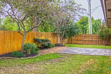 Backyard with extended open patio, great for enter