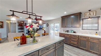 An abundance of cabinet storage space & updated li