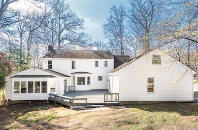 Massive 650SF rear deck accessible from the family