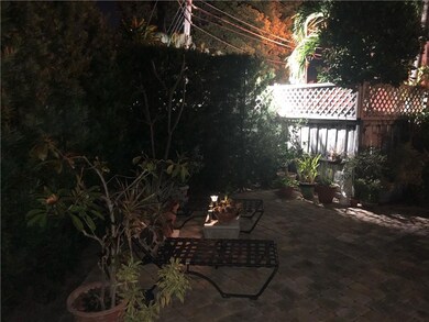Patio lit with solar light off master bedroom