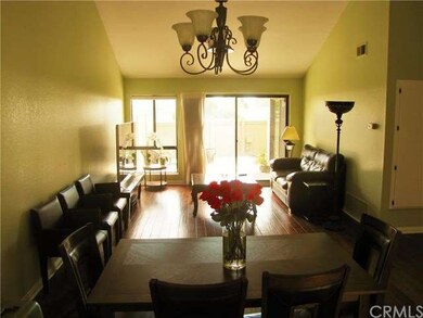 Looking out from the kitchen over the dining area,