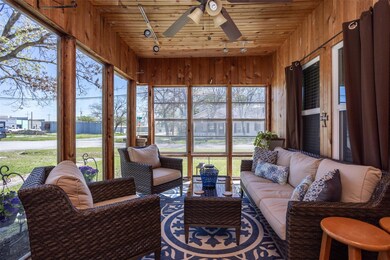 Glassed in front porch