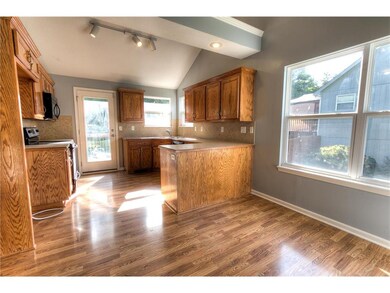 Kitchen with wood floors