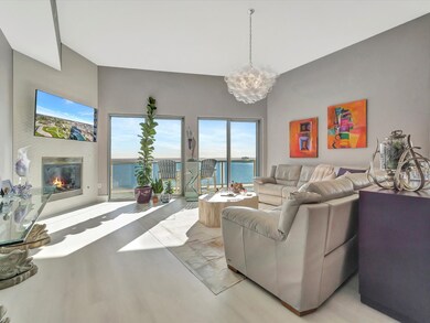  Another view of bright, modern family room with l