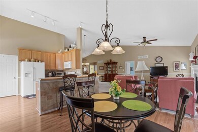 Open Floor Plan w/ vaulted ceilings at Kitchen, No