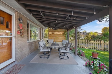 View of back patio area
