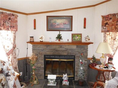 Woodburning Fireplace in Family Room