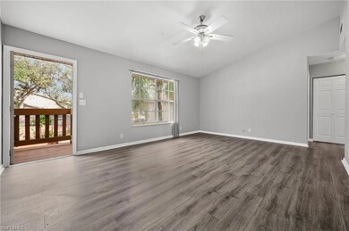 Living room with wood-style flooring