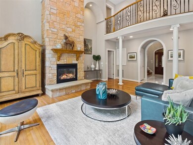 Another view of the family room showing the arched