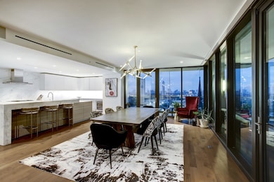 Kitchen and dining with spectacular views to the N