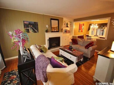 Living Room Living room with gas fireplace and bui