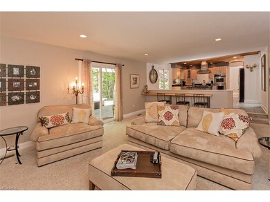 Another view of family room, open to the kitchen w