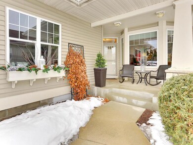 Enjoy your morning coffee on the sunny front porch