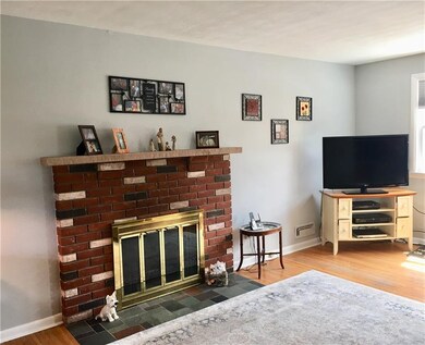 wood-burning fireplace