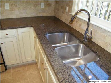 Closer look at the granite countertops.