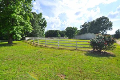 A large walking pasture just off the barn.
