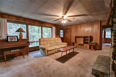 Living Room with nice windows facing Dogwood