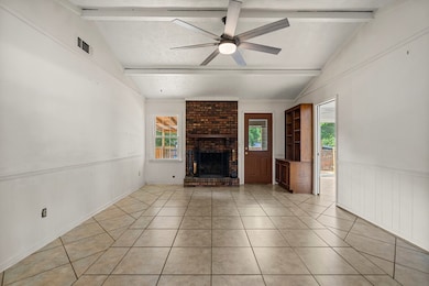 Family Room with Vaulted Ceilings