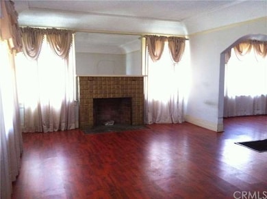 Living room with fireplace