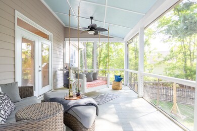 Back porch with swing