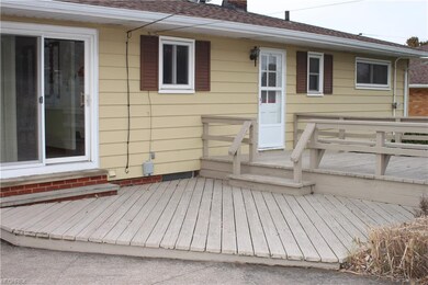 Back deck with slider.