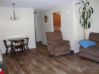 living room and dining area