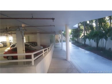 Building entrance and parking garage