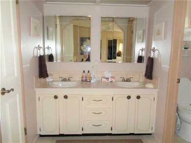 Master bath with double sink and shower