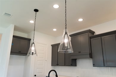 Modern kitchen with sleek dark cabinets and stylis