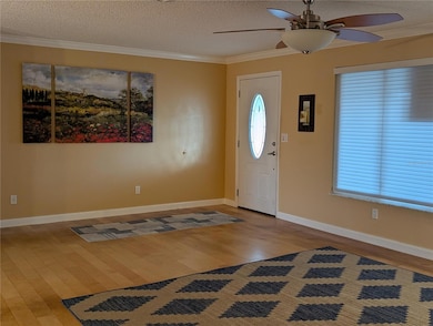 View of Living Room front entry.