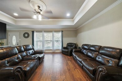 Living area overlooks front yard