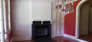 fireplace in front room