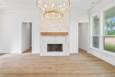 Tiled fireplace with beam mantle