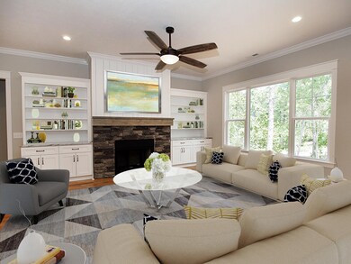 Living room staged