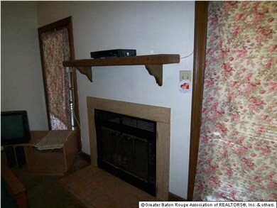 Wood burning fireplace.